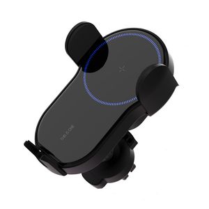 Беспроводное зарядное устройство Car Mount Air Vent Держатель 15W QI Быстрая зарядка Универсальный интеллектуальный черный мобильный телефон Смартфон Стенд для мобильного телефона Кронштейн для iPhone Xiaomi