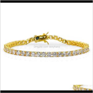 Tennis Hiphop 4mm Microzircon Bracelet