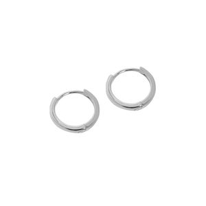 Real 925 Sterling Silver Hoop Earring Bohemian Ear Buckle for Women Punk Unisex Round Circle Earrings Jewelry