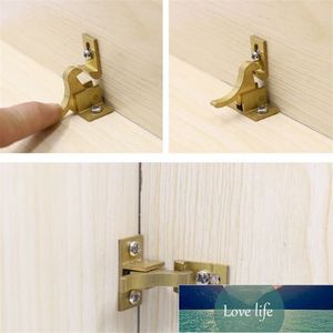 2pc Brass Bird Hashps Spring Window Buckle Latch Security Lock Guld för skåpdörr Silent Hooks China Style Furniture Hardware