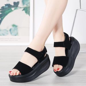 Wholesale trifle sandals for sale - Group buy Summer Shoes Woman Platform Sandals Women Soft Leather Casual Open Toe Gladiator Wedges Trifle Mujer Flats