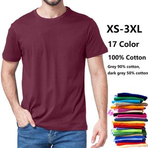 Summer Cienka Bawełna Unisex T-shirt Mężczyźni 100% Solid Casual Tops Crew-Neck Krótki Rękaw Mężczyzna Tshirt Oddychające Trójniki 210629