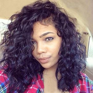 factory direct Virgin Human Hair Wig Lace front Black Color Pre Plucked Natural hairline Bleach Knot 360 Short
