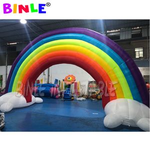 Reklama nadmuchiwane Rainbow Arch z dmuchawą na imprezę weselną dekorację wydarzeń