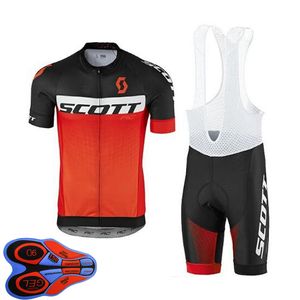 Mens Cycling Jersey set 2021 Summer SCOTT Team short sleeve Bike shirt bib Shorts suits Quick Dry Breathable Racing Clothing Size XXS-6XL Y21041084