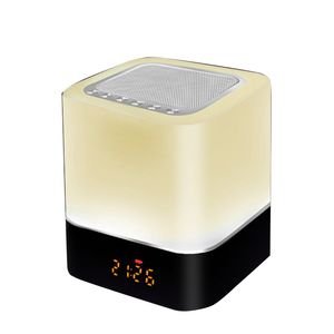 bluetooth speaker led colorful light portable USB alarm clock audio mobile phone multi-function loudspeaker wireless rechargeable U disk MP3 player for pc computer