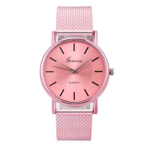 Ladies Watch Quartz Movement Rubber Strap Glass Waterproof Orologio di lusso color2