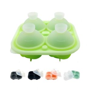 4 celler Rose Shaped Silicone Ice Cube Mold Ice Candy Cake Pudding Chocolate Moulds Easy-Release