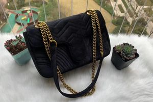Women marmont velvet Shoulder Bags High-Grade Fashion Leather Crossbody Handbags Flap marmonts Wallet Purse Classic GU123654