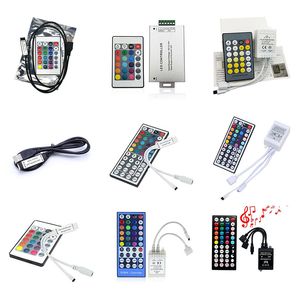 LED Controller IR Pilot dla 5050 2835 5630 RGB Lights Lights 24 V44keys 5 V 12 V 24 V RGBW White Dimmer Control