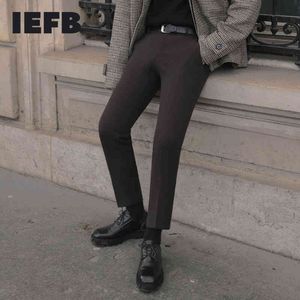 IEEFB Korean Moda Casual Proste Spodnie Męskie Trend Slim Fit Suit Spodnie dla Mężczyzna Spring Witner Spodnie 9Y4564 210524