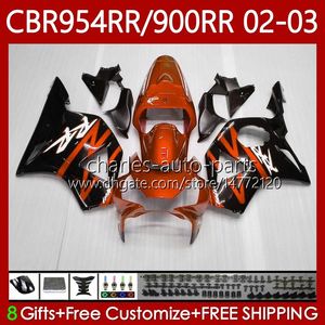 Body Kit for Honda CBR954-RR CBR900RR 2002-2003 Bodyworkオレンジブラック61NO.126 CBR954RR CBR954 CBR900 CBR 900 954 RR CC 900CC 2002 2003 CBR 954RR 900RR 02 03フェアリング