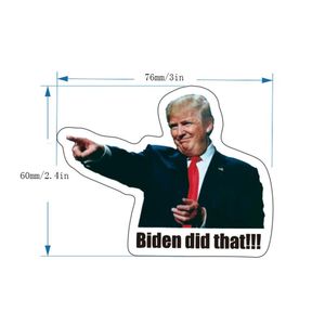 100 Stück/Beutel Biden-Kühlmagnet. Geschenk zum amerikanischen Präsidentschaftswahl-Aufkleber, modischer Mini-Auto-Streich-Aufkleber, Familienfeier XG0046