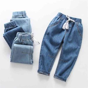 Meninos Girls Jeans Calças Crianças Denim Adolescentes Loose Algodão Calças Para Jeans Crianças Roupas Crianças Calças 2 3 4 5 6 7 8 9 10 Anos 210317