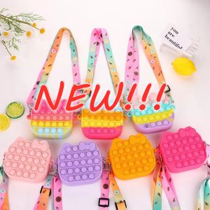 Wholesale kawaii messenger bags for sale - Group buy Fidget Toys Relieve Adult Stress Soft Decompression Toys Kawaii Kt Children s Messenger Bag Cute Anime Coin Purse Party Favor FY3484