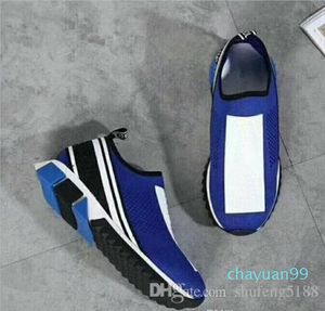 2021 Tasarımcı Unisex Bayan Erkek Sneakers Rahat Mesh Ayakkabı Sarı Kadınlar Mavi Erkekler Çorap Beyaz Ayakkabı Çizmeler 35-46 2021