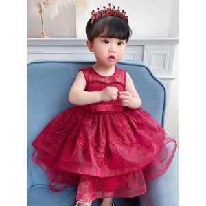 Wholesale first birthday girl dresses resale online - Girl s Dresses Born Baby Clothes Summer Girls Dress Infantil First Birthday Party Princess For Baptism Vestidos