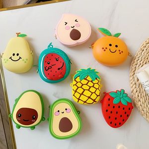 Silicone Saddle Purse with watermelon pear orange peach For Children Girl Fashion Korean Style Parent Child Bag Cute Little Pocket Gift M3587