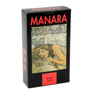 Erotische Tarot-Karten von Manara, 22 große Arkana, 56 kleine Wahrsagungsanweisungen, 78-Karten-Deck, fünf Sprachen, Magie