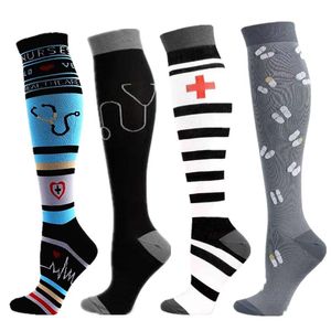 Men's Socks Est Compression Athletic Men Women Graduated Breathable Nursing Fit Running Outdoor Hiking Flight For Athelete