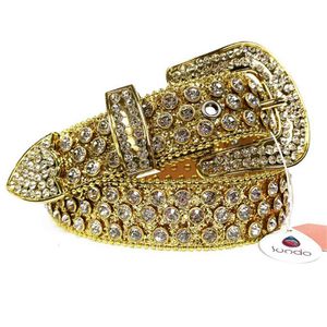 Famoud varumärke diamant studded bälte västra cowboy jeans gnista män designer rhinestone bälten för kvinnor män