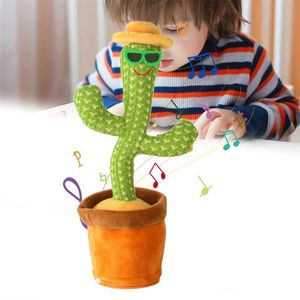 Party Dancing Cactus puede hablar y cantar juguetes de educación temprana para niños de lujos con canciones de regalos de festival en macetas Accesorios para el hogar suministros festivos 002
