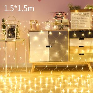 1.5m*1.5m LED Mall Christmas decoration fishing net family outdoor rainproof color lights GF186