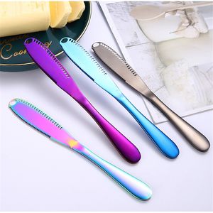 Stainless Steel Butter Spreader Knife Bread Cutter Jam Scooper Cutlery Tool Cheese Spatula Kitchen Gadgets KDJK2104