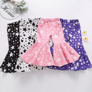 kids clothe girls Star print Trousers Flared pants children boot cut pant 2021 Spring and Autumn fashion Boutique baby clothes