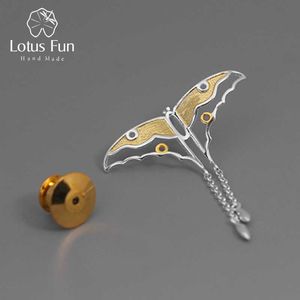 Lotus Fun Real 925 Sterling Silver Natural Creative Handmade Fine Jewelry Hollow Butterfly Kite Brooches for Women Bijoux 210628