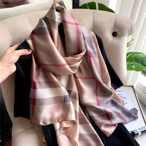 Partihandel klassiker designer silke halsdukar halsduk kvinnor mode lång hals vinter ull halsduks design cashmere scarve man varm plaid bomull sjal wraps