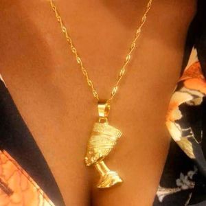 Egyptisk farao halsband Hip-hop kedja unisex smycken rostfritt stål guld för kvinnor Christian religiösa afrikanska gåvor kedjor