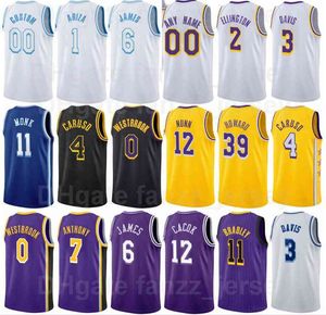 Screen Print Basketball Trevor Ariza Jerseys 1 Wayne Ellington 2 Rajon Rondo 4 Talen Horton-Tucker 5 Wesley Matthews 9 Marc Gasol 14 Malik Monk 11 Man Woman Youth