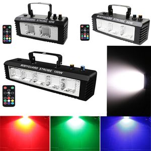 RGB Branco DJ Disco Strobe Iluminação 40W 60W 100W Controle Remoto Som Flash Flash Festa de Casamento Feriado Luz