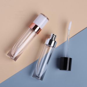 6,4ml labelo brilho vazio tubo maquiagem garrafas de pacote material acrílico esmalte DIY ferramentas de beleza cosméticas de alta qualidade