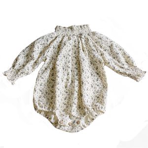 Pagliaccetti nati Ragazze a maniche lunghe Cappello floreale Tuta Primavera Bambini Abbigliamento per bambini Abbigliamento Pagliaccetto 210417