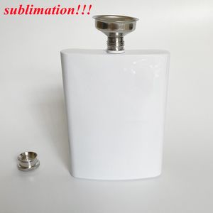 wholesale!!sublimation Hip Flasks 8oz blank Stainless Steel Flagon mini water bottle tumbler