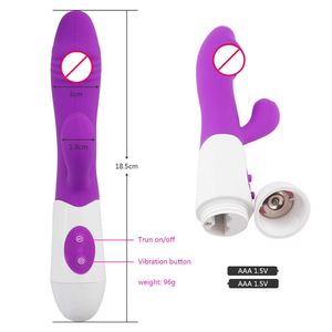 Frequency G-point Vibration 30 Massage for Women Dual Silicone Dildo Waterproof Female Vagina Stick AV Adult 210630