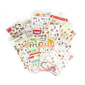 Confezione regalo 6 fogli/confezione Diario Scrapbook Decorare simpatici adesivi per bambini Giocattoli Modello di cartone animato Animali domestici fatti a mano fai-da-te Stile coreano Carino