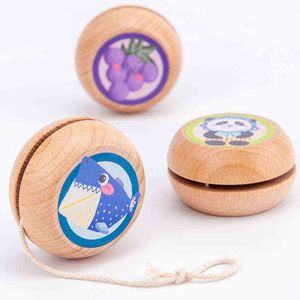 Crianças de madeira desenhos animados Yoyo Ball 6 estilos Brinquedos Crianças Grasping / Movimento Capacidade Desenvolvendo Brinquedos Clássicos de Yoyo Chinês para Meninos G1125