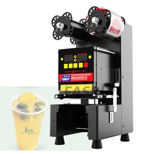 自動シールペーパープラスチックカップシーラー機械牛乳茶シールメーカー300Wインテリジェントシーリングメーカー