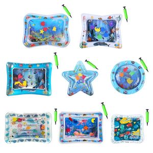 Kissen / dekorative Kissen Baby Kinder Wasser Spielmatte Spielwaren Aufblasbare PVC Infant Bummy Time PlayMat Kleinkindaktivität mit Reifenpumpenabfall