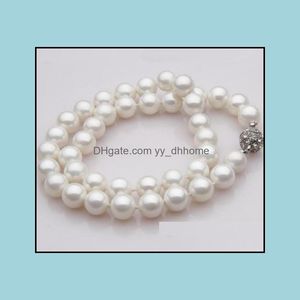 Beaded Necklaces & Pendants Jewelry 9-10Mm Natural White Shell Pearl Necklace 17 Inch 925 Sier Magnetic Clasp Drop Delivery 2021 Wlbeg