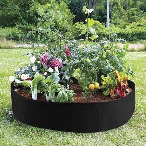 100 Gallons Garden Grow Bags Felt Garden Pots Outdoor Vegetable Planter Planting Bags Planter Pots Gardening Supplies 210615