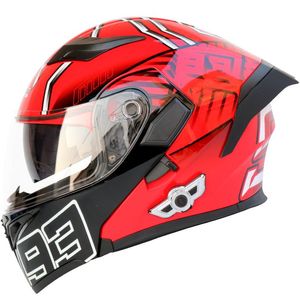 オートバイヘルメットドット承認ダブルアンチフォグバイザーブルートゥースヘッドセット統合フリップアップヘルメット取り外し可能ライナーMSFH902K5スポイラー