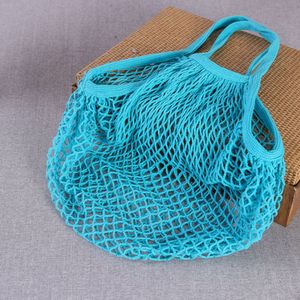 5 Stück Einkaufstaschen Handtaschen Shopper Tote Mesh Net Woven Cotton Material String Wiederverwendbare Obstaufbewahrungstasche Handtasche Wiederverwendbar Viele Farben im Angebot