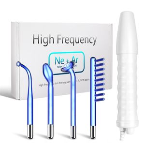 High Frequency Machine Electrotherapy Wand Glass FUSION Neon + Argon Wands Remove wrinkles Inflammation Acne Skin Spa 220209