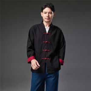 Традиционная этническая одежда тан костюм китайские мужчины ретро повседневная одежда хлопчатобумажные костюмы мужской кунг-фу одежда азиатский костюм