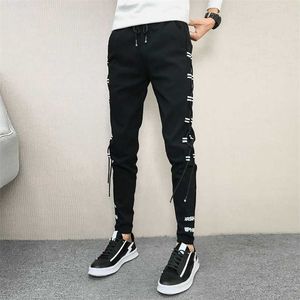 Koreańscy lato spodnie marki Streetwear Harem Spodnie Mężczyźni Slim Fit Hip Hop All Match Dorywczo Spodnie Mężczyźni Odzież 28-36 211112