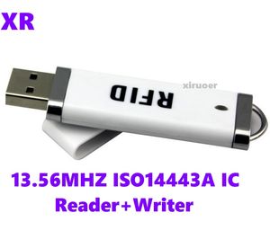 25 setleri ISO14443 Küçük USB 13.56 MHz RFID Okuyucu Yazar NFC Okuyucu Yazar IC Chip Kart Okuyucu Yazar S50 / S70 NFC, ISO14443 Destek Win8 / 7 / XP / Android